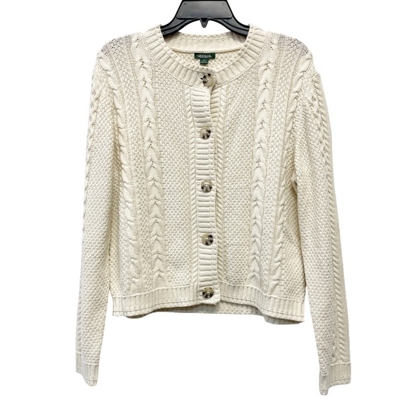 wild fable Sweaters - Wild Fable Women's Cream Cable Knit Button Front Cardigan Sweater Size M